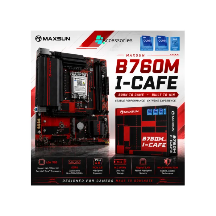 MB Maxsun B760M I-CAFE ona platasi