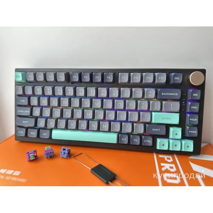 VGN N75 Pro klaviaturasi Kulrang ko‘k