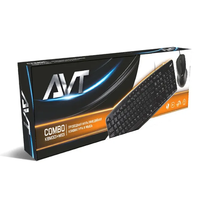 AVTECH KBM301M101 USB simli klaviatura va sichqoncha to‘plami