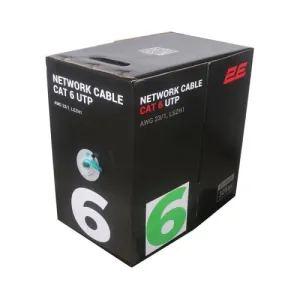 CAT 6 UTP, 305m, AWG 23/1, LSZH-1 305M/Easy pull box packing | green