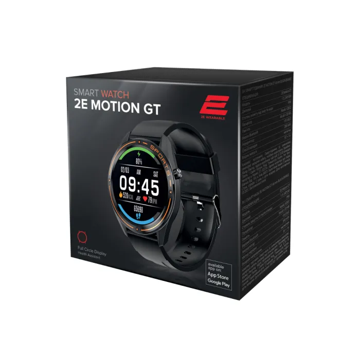 2E Motion GT 46 mm Black-Orange smart soati