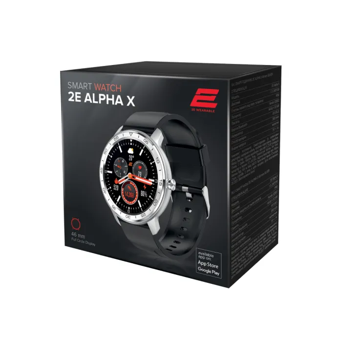 Smart soat 2E Alpha X 46 mm Kumush