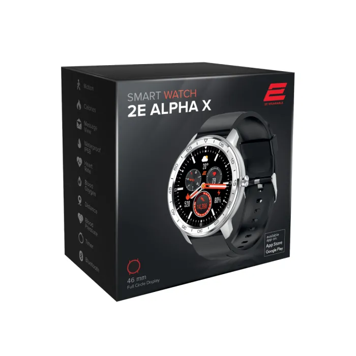 Smart soat 2E Alpha X 46 mm Kumush