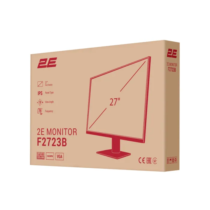 Monitor 2E 27" F2723B D-Sub, HDMI, IPS, 75Hz