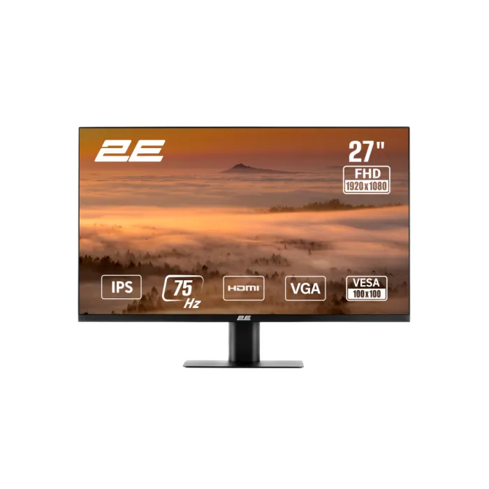 Monitor 2E 27" F2723B D-Sub, HDMI, IPS, 75Hz