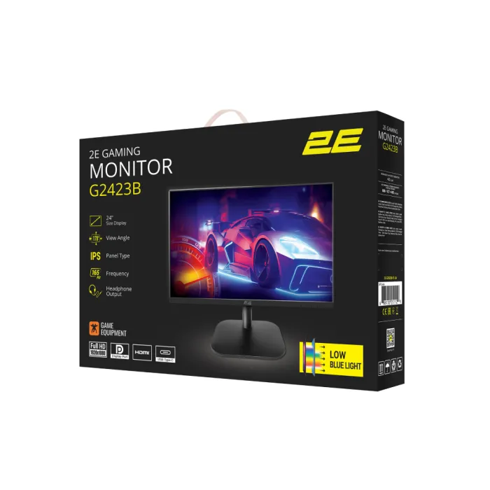 Monitor 2E GAMING 23.8 duym G2423B HDMI, DP, USB-C, Audio, IPS, 165Hz, 1ms, FreeSync