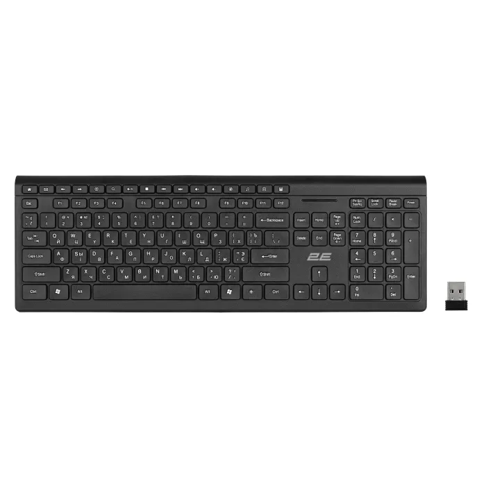 Klaviatura 2E KS210 Slim WL Black