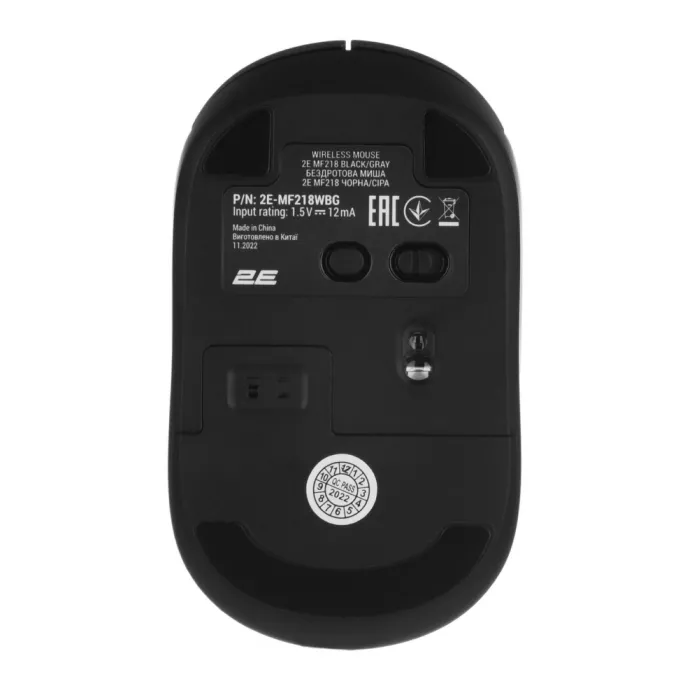Мышь 2E MF218 Silent WL BT Black/Gray