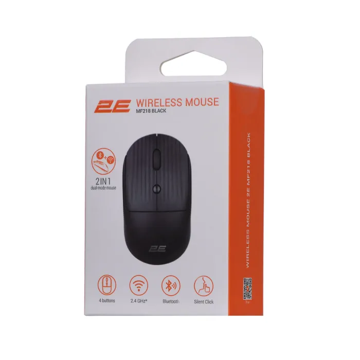 Мышь 2E MF218 Silent WL BT Black
