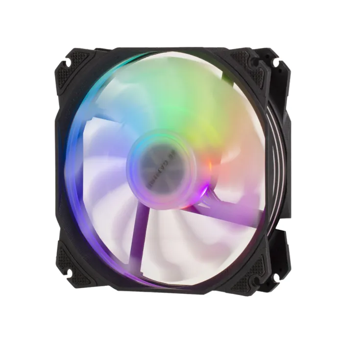 Korpusli ventilyator 2E GAMING Air Cool ACF120PA-ARGB 120mm 800-1700rpm 4pin PWM, 3pin +5VARGB 19.4-33.8dBa qora