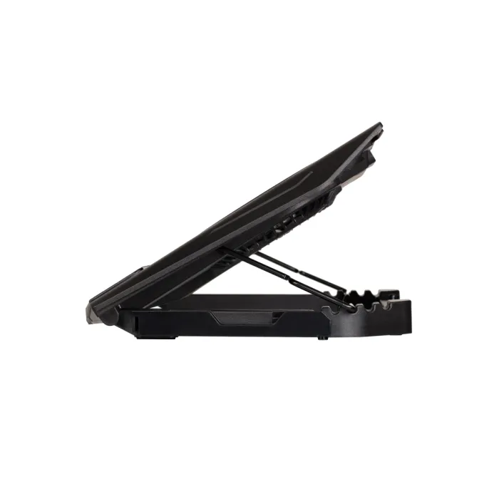 2E GAMING CPG-006 noutbuk uchun taglik, 17,3 dyuymgacha, 2xUSB-A, LCD/telefon ushlagichi, RGB, qora