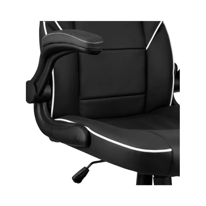 2E GAMING HEBI o‘rindig‘i, PU charm, buklanadigan qo‘lqoplar, oq-qora