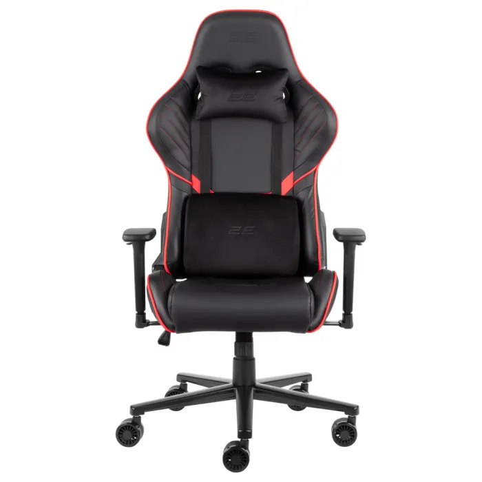2E GAMING HIBAGON II kreslosi, PU charm, 3D-Armrests, qora-qizil