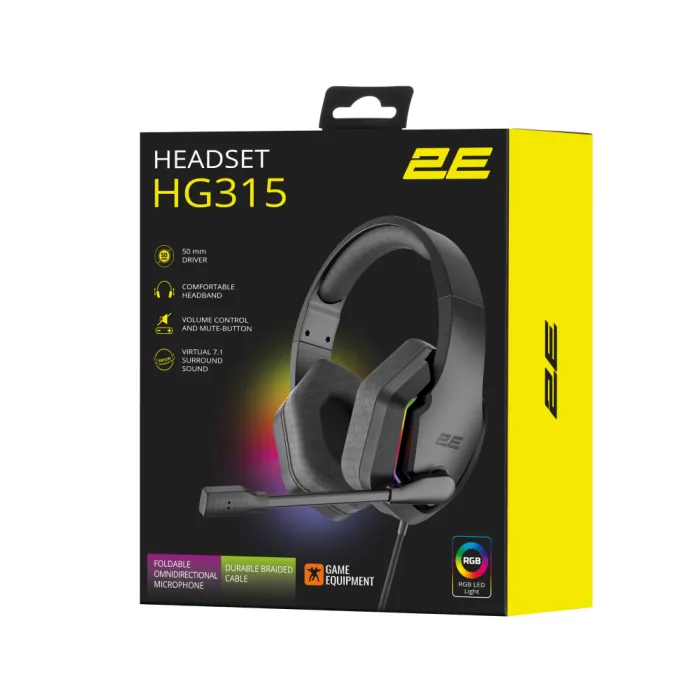 Игровая гарнитура 2E GAMING HG315 7.1 USB-A Black