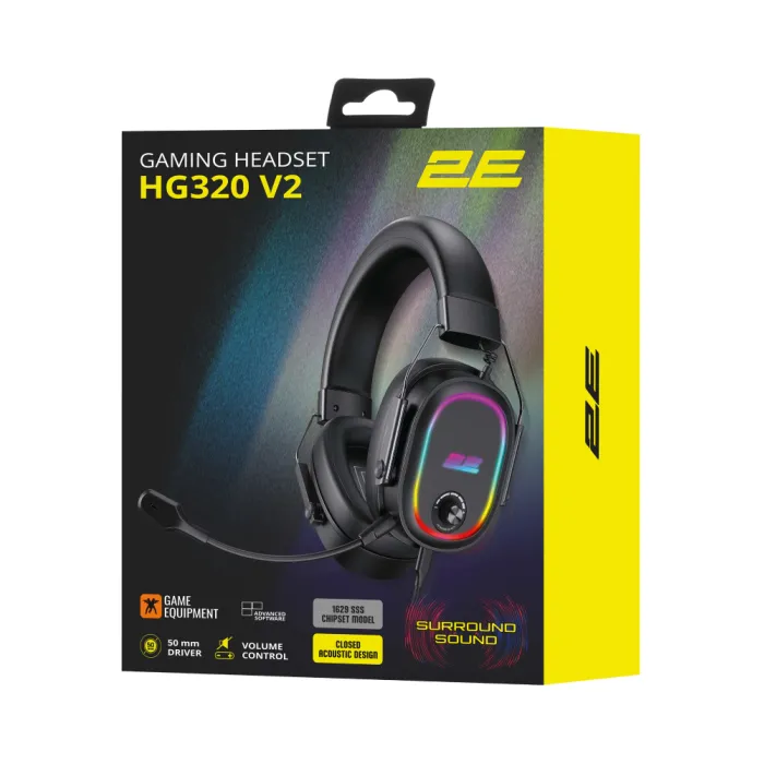 Игровая гарнитура 2E GAMING HG320 V2 7.1 USB-A Black