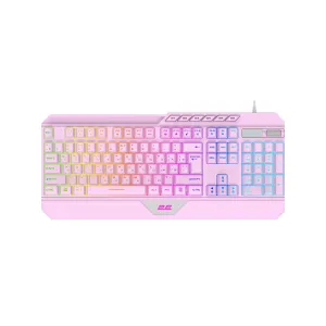 Клавиатура мембранная 2E GAMING KG315 110key, USB-A, EN/RU, RGB, розовый