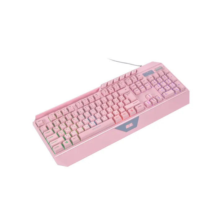 Membrana klaviatura 2E GAMING KG315 110key, USB-A, EN/RU, RGB, pushti