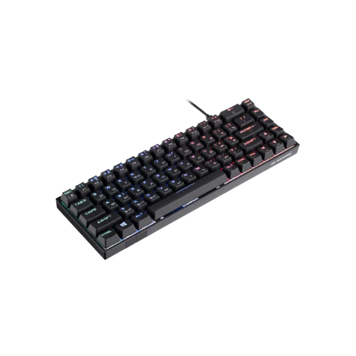 Mexanik klaviatura 2E GAMING KG380 68key, Gateron Red Switch, USB-A/BT, EN/UA/RU, RGB, qora