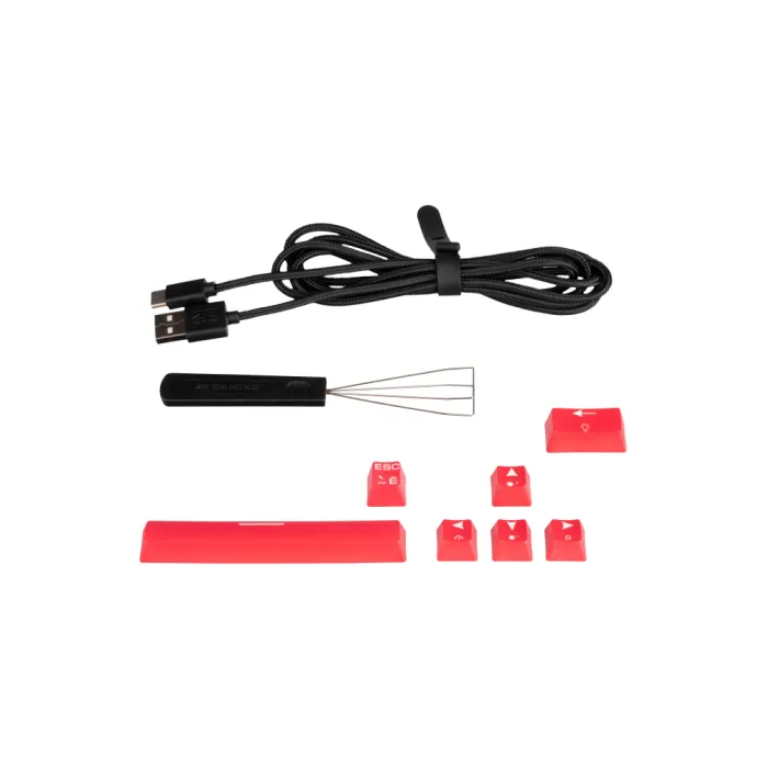 Mexanik klaviatura 2E GAMING KG380 68key, Gateron Red Switch, USB-A/BT, EN/UA/RU, RGB, qora