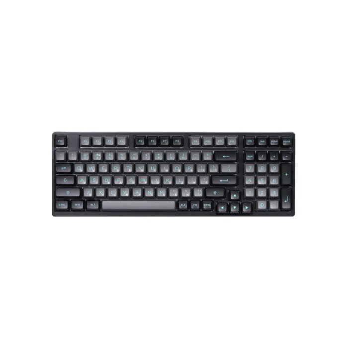 Клавиатура Akko 3098B Black&Cyan CS Silver RGB