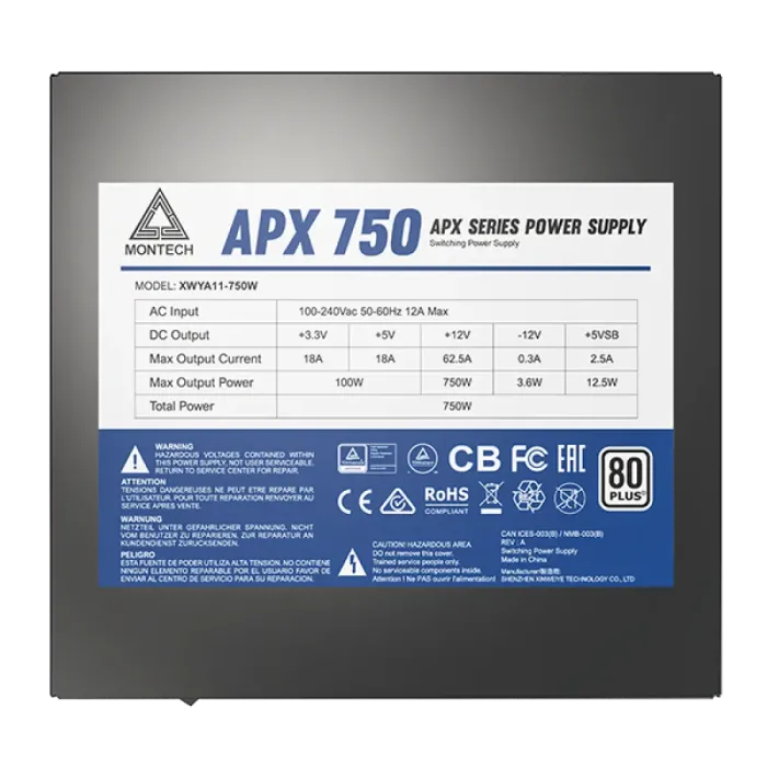 Montech APX750 quvvat bloki