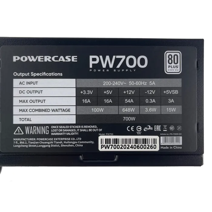 Powercase PW700 quvvat bloki
