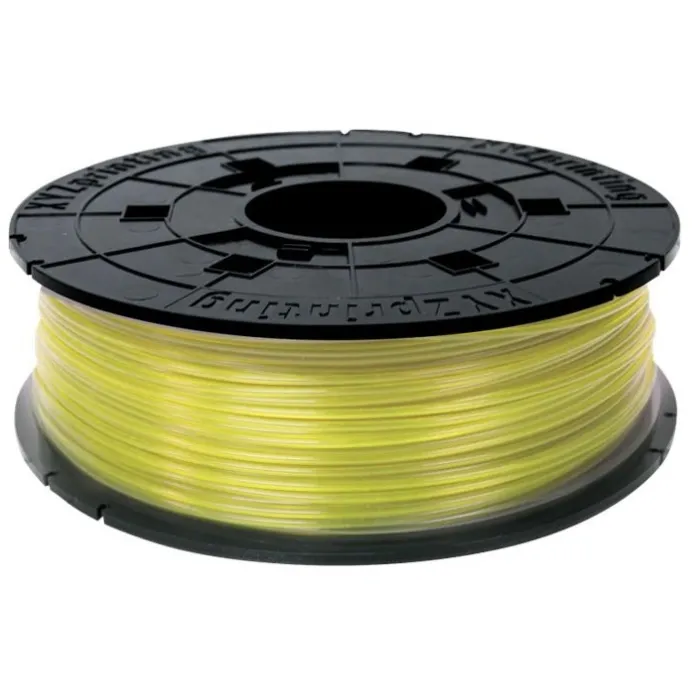 Da Vinci uchun 1.75mm/0.6kg PLA XYZprinting Filament ipli g‘altak, shaffof sariq