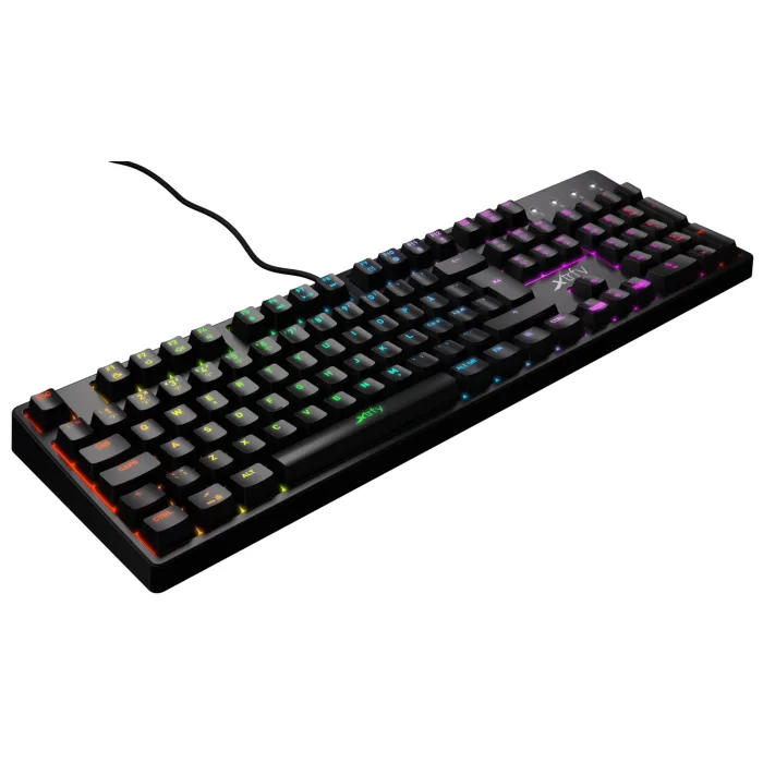Клавиатура механическая K4 104Key, Kailh Red, USB-A, EN/RU, RGB, Черный