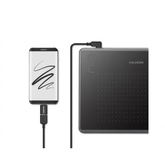 Huion H430P grafik plansheti (4.8" × 3") qora