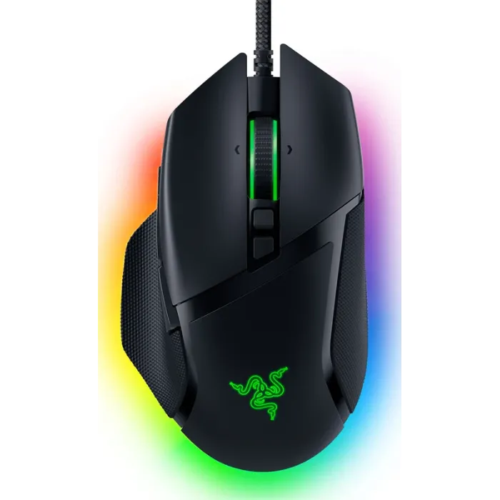 Simli sichqoncha Razer sichqonchasi Basilisk V3, RGB, USB-A, qora