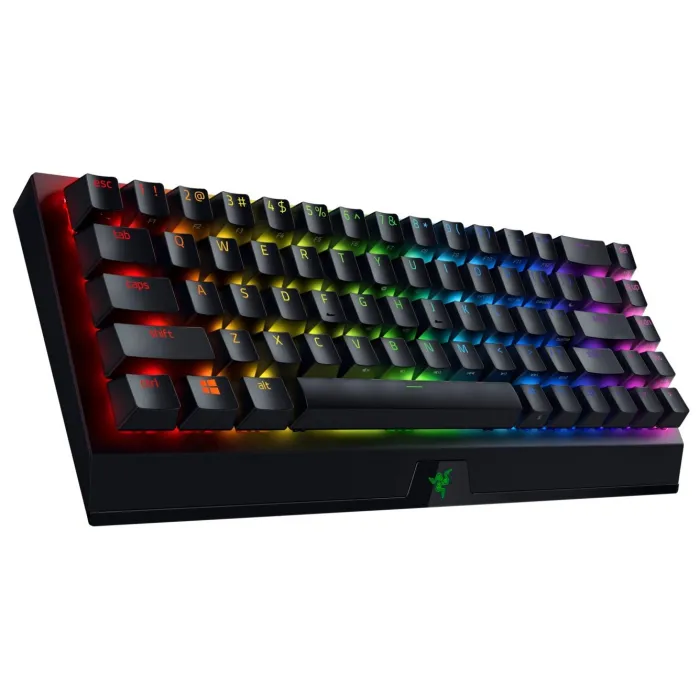 Mexanik klaviatura Razer BlackWidow V3 Mini HyperSpeed 68key, Green Switch, USB-A/WL/BT, EN/RU, RGB, qora