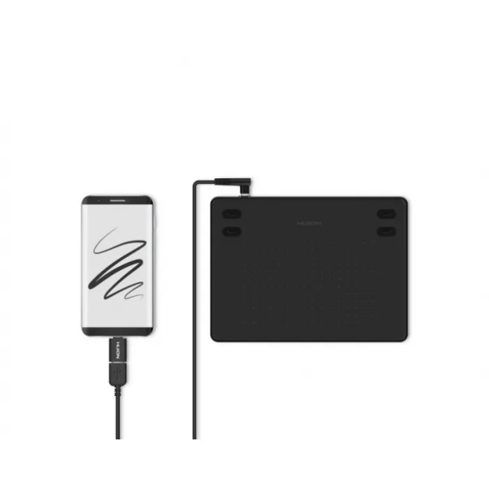 Huion Inspiroy RTE-100 grafik plansheti (6.3" × 3.9") qora