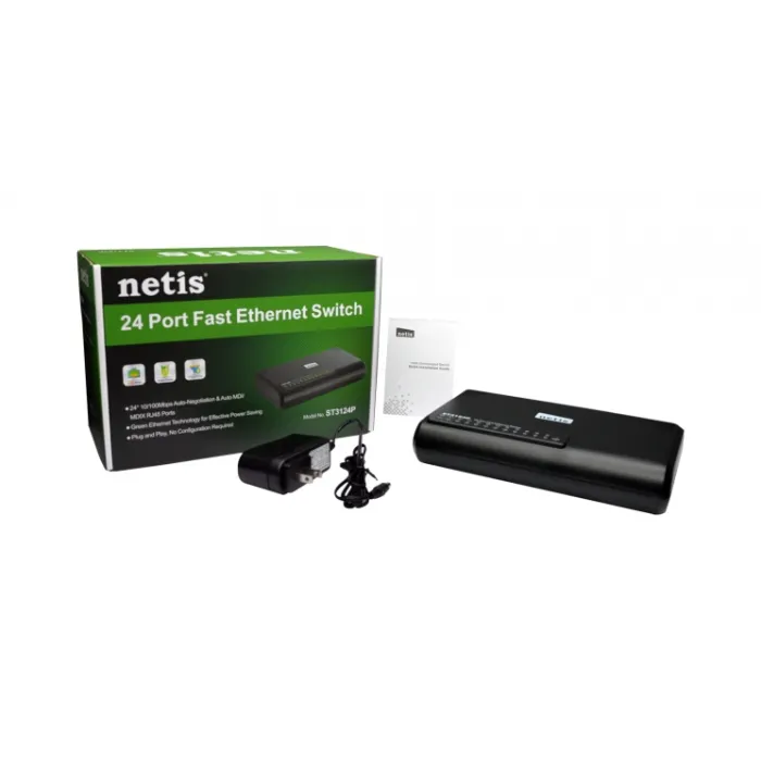 Netis ST3124P 24xFE kommutatori, boshqarilmaydigan