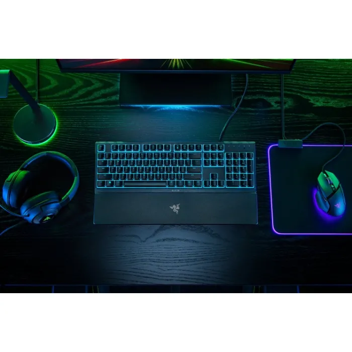 Razer Ornata V3 X 104key membranali klaviatura, USB-A, EN/RU, RGB, qora