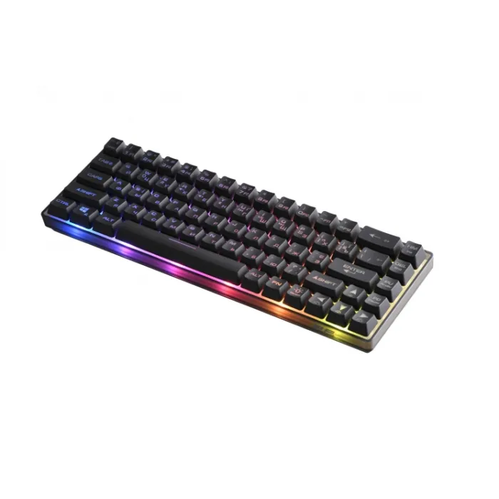 Membranali klaviatura 2E GAMING KG345 68key, USB-A, EN/UA/RU, RGB, shaffof