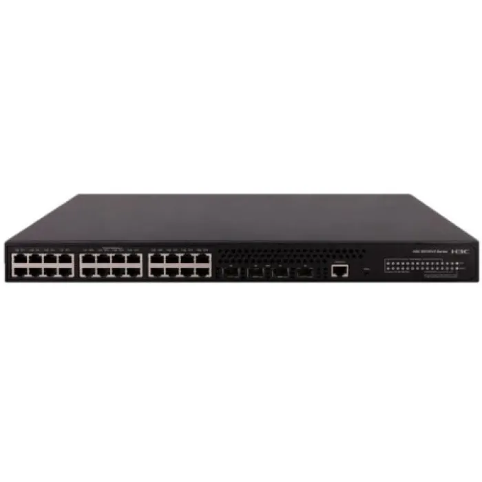 H3C S5120V2-28P-PWR-LI L2 Ethernet Switch with 24*10/100/1000Base-T PoE+ Ports (AC 185W) and 4*1000Base-X Ports, (AC)