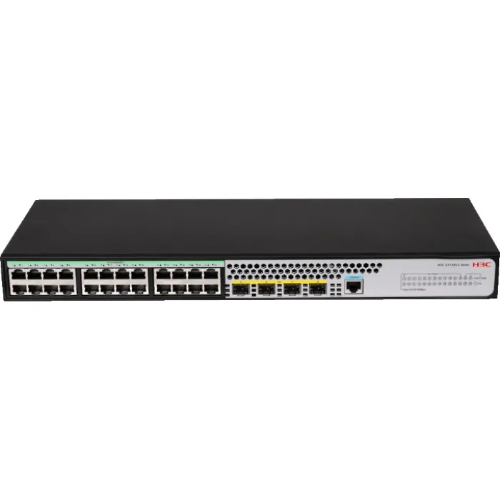 H3C S5120V3-28P-LI L3 Ethernet Switch with 24*10/100/1000BASE-T Ports and 4*1000BASE-X SFP Ports, (AC)
