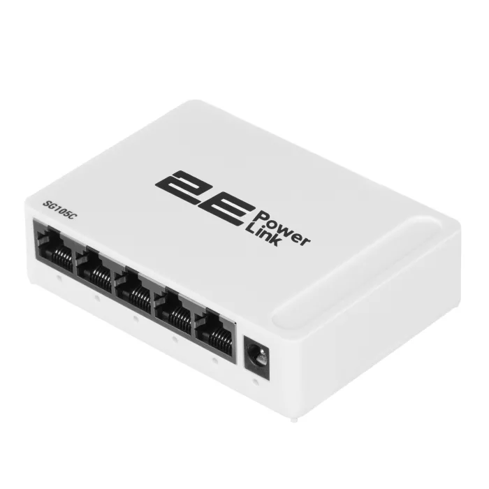 2E PowerLink SG105C 5xGE kommutatori, gigabitli, boshqarilmaydigan