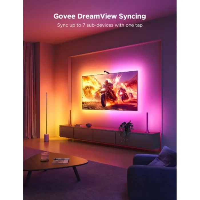 Govee H6099 Backlight 3 Lite 55-65’ RGB qora adaptiv yoritish paketi