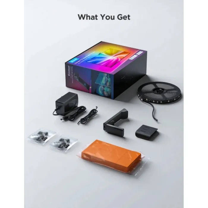 Govee H6099 Backlight 3 Lite 55-65’ RGB qora adaptiv yoritish paketi