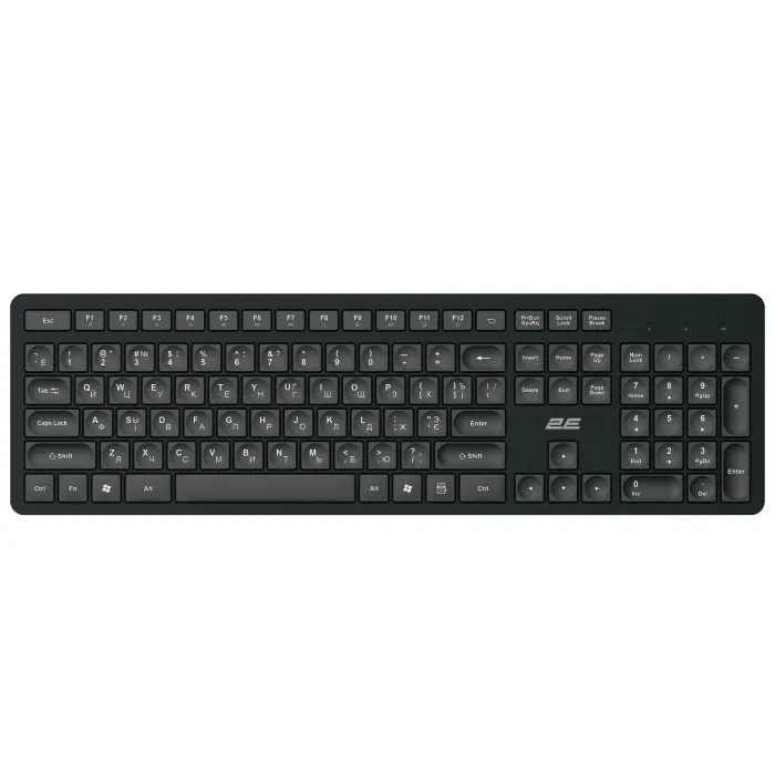 Membrana klaviaturasi 2E KS260 106key, WL, EN/UK/RU, qora