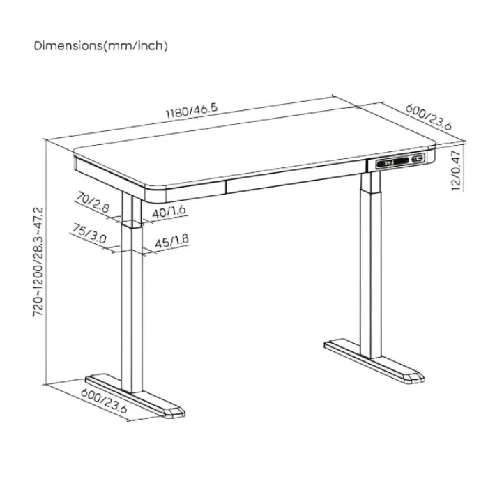 2E CE218D-MOTORIZED kompyuter stoli, balandlikni sozlash, 220V elektr yuritmasi, (USB-A/USB-C), 72/120
