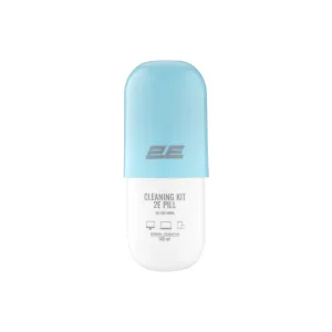 Чистящий набор 2E PILL для оргтехники 140 мл + салфетка 20 см (white-blue)