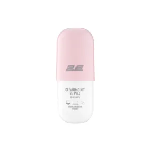 Чистящий набор 2E PILL для оргтехники 140 мл + салфетка 20 см (white-pink)