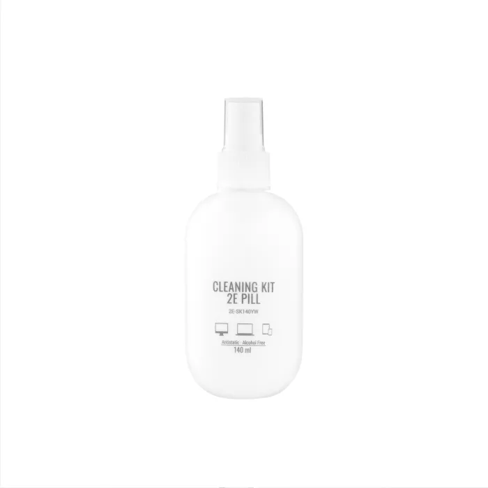 Orgtexnika uchun 2E PILL tozalash to‘plami 140 ml + 20 sm salfetka (oq-sariq)