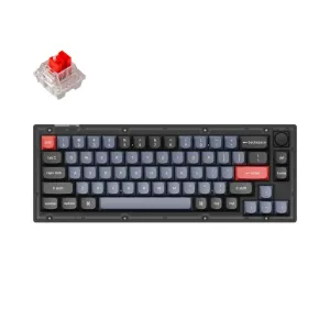 Клавиатура механическая V2 68Key, K Pro Red, Hot-Swap, QMK, Knob, USB-A, EN/UKR, RGB, Frosted Black