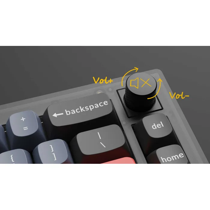 Клавиатура механическая V2 68Key, K Pro Blue, Hot-Swap, QMK, Knob, USB-A, EN/UKR, RGB, Frosted Black