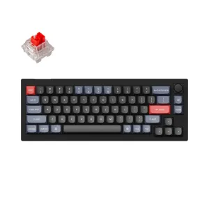 Клавиатура механическая V2 68Key, K Pro Red, Hot-Swap, QMK, Knob, USB-A, EN/UKR, RGB, Carbon Black