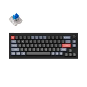Клавиатура механическая Keychron V2 68Key, K Pro Blue, Hot-Swap, QMK, Knob, USB-A, EN/UKR, RGB, Carbon Black