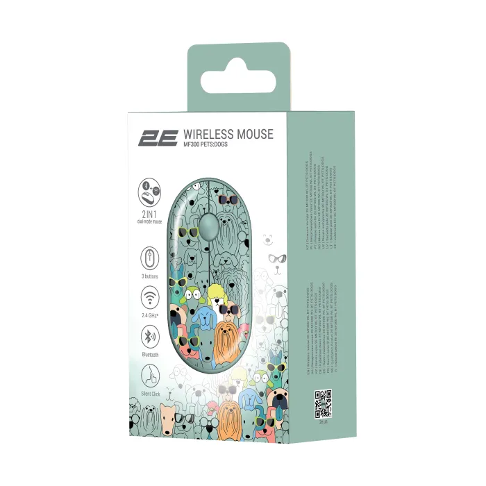 Sichqoncha 2E MF300 Silent BT WL PETS:DOGS